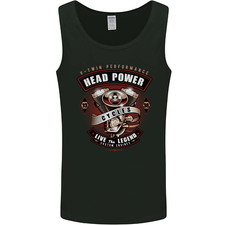 Head Power Motorcycle Motorbike Biker Mens Vest Tank Top