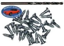 GM Chevy Window Trim Clip Molding Pin Stud Screw In Stud Studs & Drill Bit 25pcs