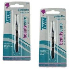  2 Pack New Trim Tweezers with Square Tip Eye Care Implements