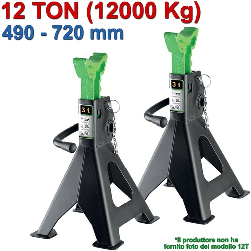 Cavalletto Colonnetta OMCN110/A Per Autovetture - Portata 1 Tonnellata, Altezza Regolabile 380-650 Mm, OMCN TrAdE Shop - 2
