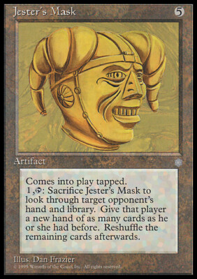 MTG JESTER's MASK ITALIAN - PLAYED/ROVINATA MASKERA DEL GIULLARE - IA