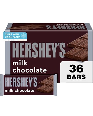 HERSHEY'S Milk Chocolate Candy Bars, 1.55 oz (36 Count)