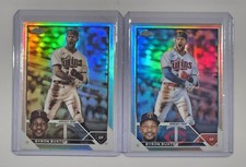2023 Topps CHROME BYRON BUXTON Negative Refractor + Base Refractor (2) Card Lot