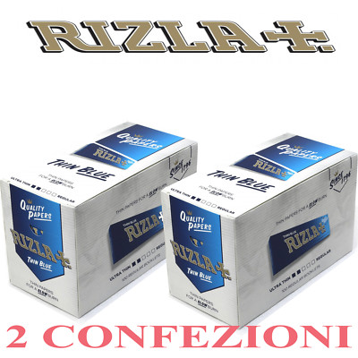 Cartine Rizla Blue Corte Blu Regolar Scatola Da 2X 100 Libretti