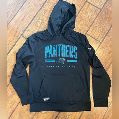 Carolina Panthers hoodie mens M Black NFL New Era Team Apparel combine Authentic