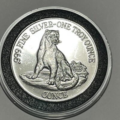 1976 Bicentennial USA Leopard Rare Coin 1 Troy Oz .999 Fine Silver