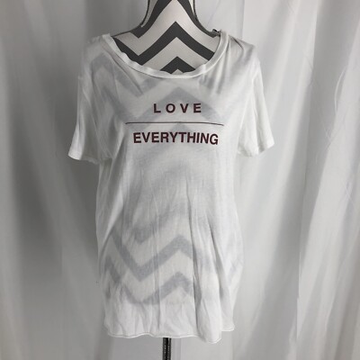Good hYOUman White Short Sleeve T-Shirt Large Love Everything
