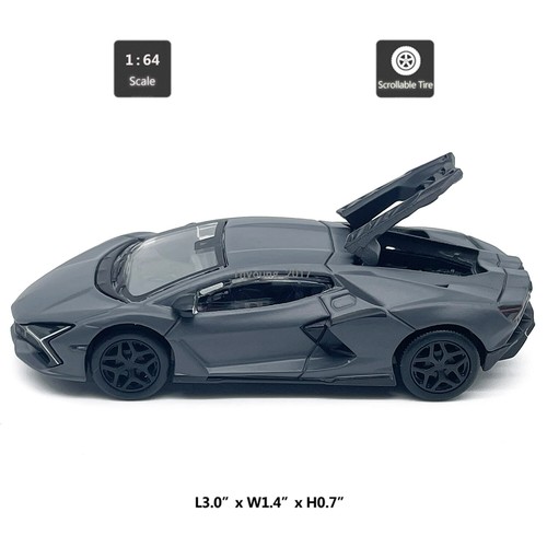 1:64 Lamborghini Revuelto Model Car Diecast Toy Vehicle for Kids Boys Gifts Gray - Picture 2 of 9