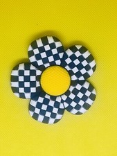 Bogg Bag Charm DAISY White Yellow Black Flower Tote Charm 3 Inches NEW