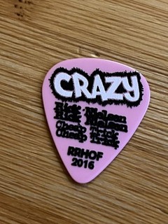 Cheap Trick Guitar Pick Crazy RROHF 2016 Pink