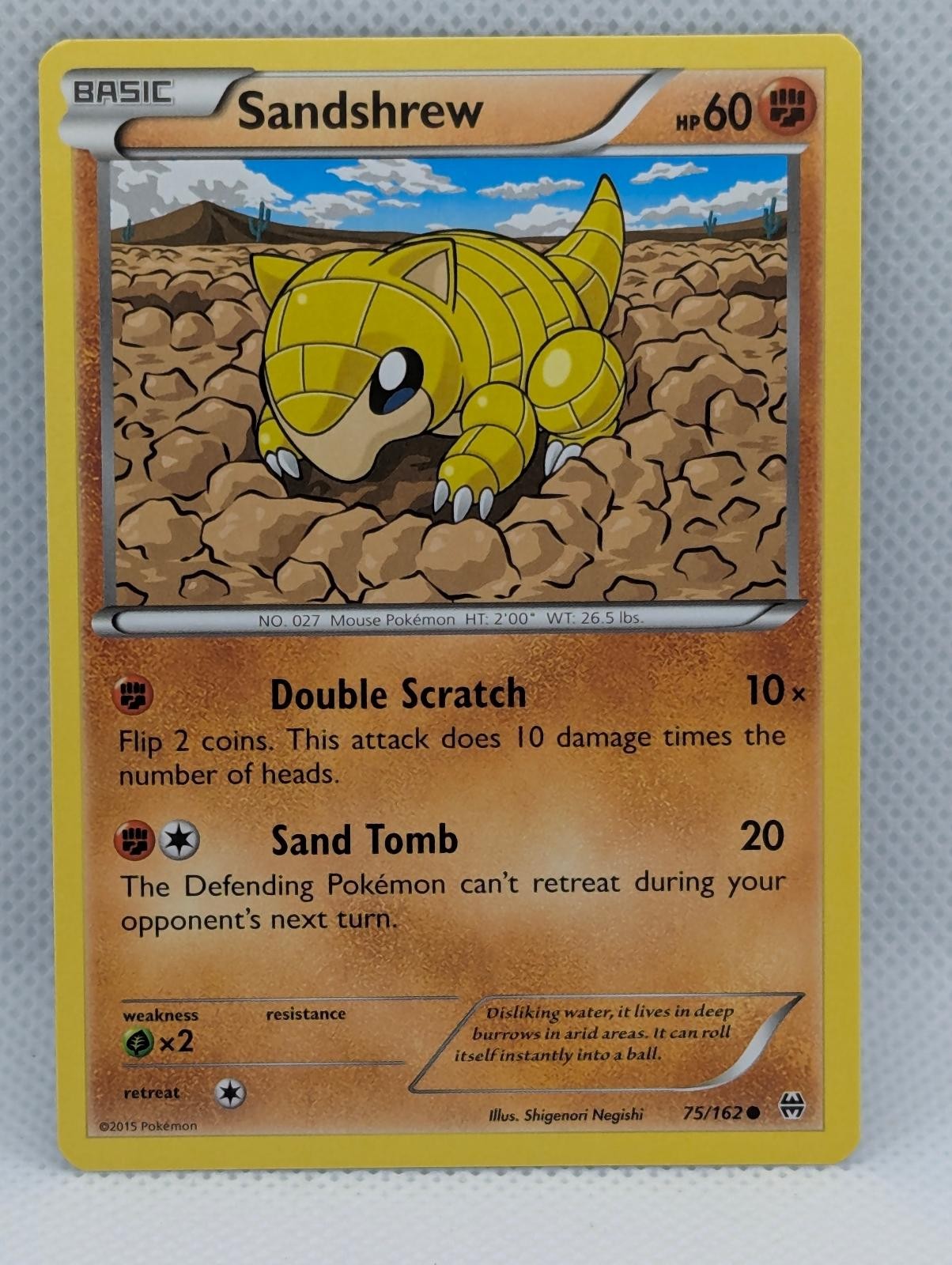 SANDSHREW 75/162 C BREAKTHROUGH POKEMON NM/M SANDSHREW