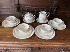 Kaff/Teeservice 1950 Mitterteich Bavaria Goldrand Blumendekor