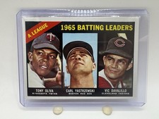 1966 Topps AL Batting Leaders #216 Oliva, Yastrzemski, Davalillo NM!
