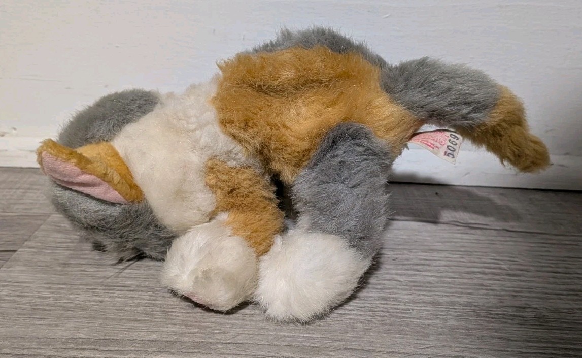 Vintage 1992 Tyco Kitty Kitty Kittens Purring Plush Gray Orange