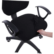  Stretch Jacquard Office Computers, Removable Washable Chair Seat Cover Black