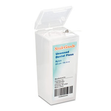 Smilegoods Unwaxed 200 Yard Dental Floss, Shred Resistant Nylon, Noncoated, Wax