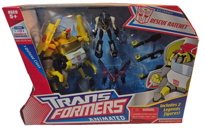 Transformers Animated Deluxe Rescue Ratchet w/ Legends Figures MISB 2009 Hasbro