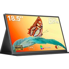 18.5" Portable Monitor 120Hz Display 1080P HDMI USB C Display For Gaming Xbox PC