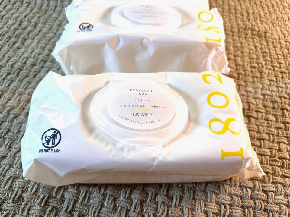 Beekman 1802 Limpieza facial y corporal de gran tamaño 100ct 4 paquetes A701762 - NUEVA nunca abierta Foto 3 de 4