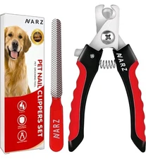 Pet Nail Clippers Set Dog Cat Grooming Tool Safety Guard Ergonomic Design - New