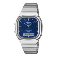 Casio Unisex Uhr Retro Analog/Digital Edelstahlband Blau AQ-240E-2A2EF