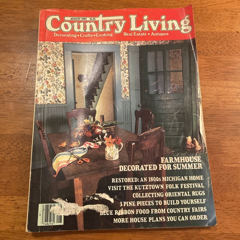 Vintage Country Living Magazine August 1983 Cottagecore 