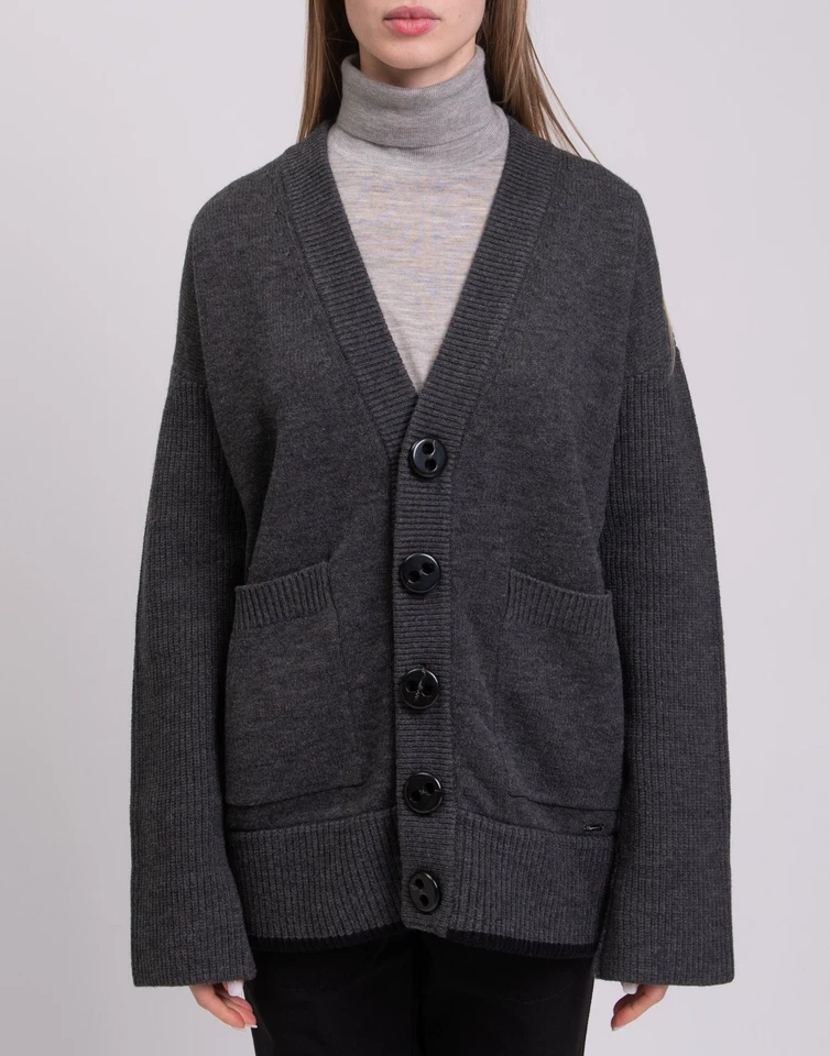 RRP €1325 DSQUARED2 Oversized Cardigan Size XS Wool Blend Heavyweight V-Neck - Image 3 of 4