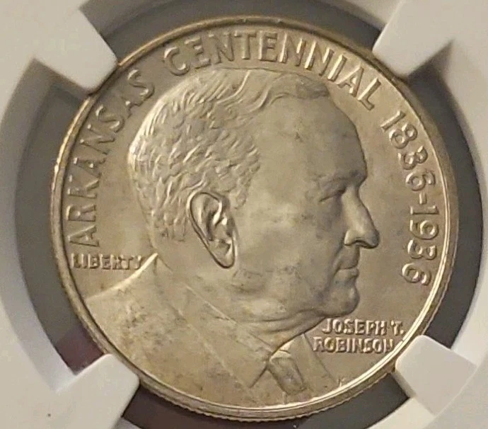 1936 ROBINSON COMMEMORATIVE HALF DOLLAR NGC CERTIFIED MS--66 - Image 2 of 4
