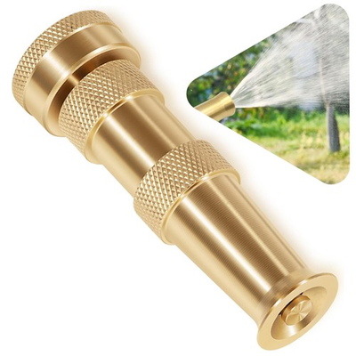 #ad #ad Brass Adjustable Twist Water Hose Spray Nozzle 12380 with Powerful Water Stream $15.99