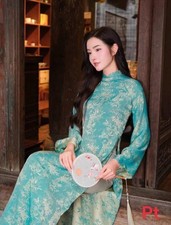 Set Vietnamese Ao dai dress- Modern Long Dress - with Pants
