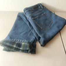 Bass Pro Shops Natural Reflections Jeans Women Sz 4 Stretch Denim Flannel Lined 