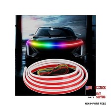 Car LED Hood Light Strip, 12V Flexible Waterproof Daytime Running 70 Inches RGB