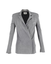 Acne Studios Double Breasted Blazer With Lapel In Grey Viscose Female Grey 36