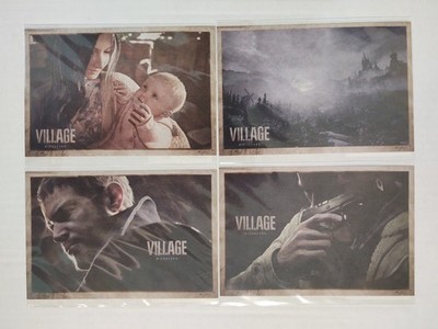 Resident Evil Village 8 Biohazard Postcard 4 cards Capcom 2021 Japanese Deluxe