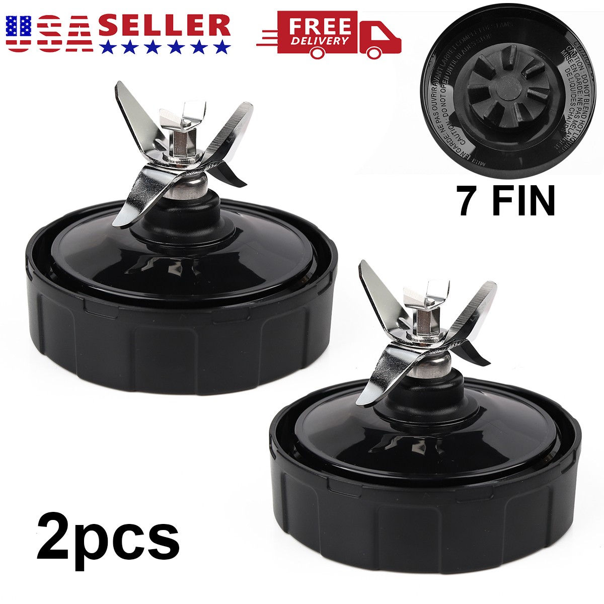 7Fin Replacement Extractor Blade For Nutri Ninja Auto iQ BL480 BL482 BL640 BL642