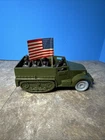 1950’s- Marx army training center playset half track vehicle truck Flag Figures