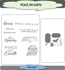 PEACE ON EARTH Stamps and Cutting Dies Scrapbooking DIY Card Making Craft