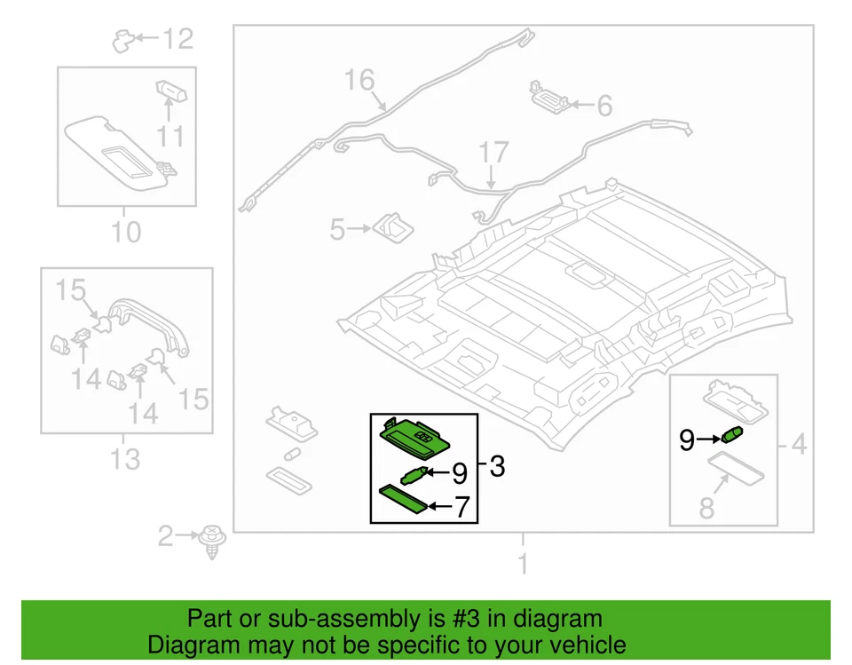 Lámpara domo Mazda 2009-2018, nueva pieza original OEM, número de pieza EG2151310A75 Foto 3 de 4