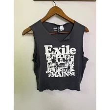 Rolling Stones Cropped Tank Top Exile Cropped H&M Divided Size M Distressed