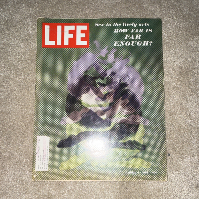 LIFE Magazine April 1969 Issue - Illustrated Weekly News, Sex in the Lively Arts