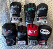 Lot (7) SINGLE Gloves UFC/MMA Muay Thai Jiu-Jitsu BJJ Windy Fairtex NZMMA fight