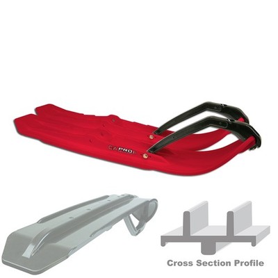 C&A PRO MTX Snowmobile Skis RED Yamaha Apex XTX 1.75 (2016-2017)