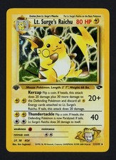 Lt. Surge's Raichu 11/132 1st Edition Gym Challenge Holo Rare Pokemon TCG on eBay