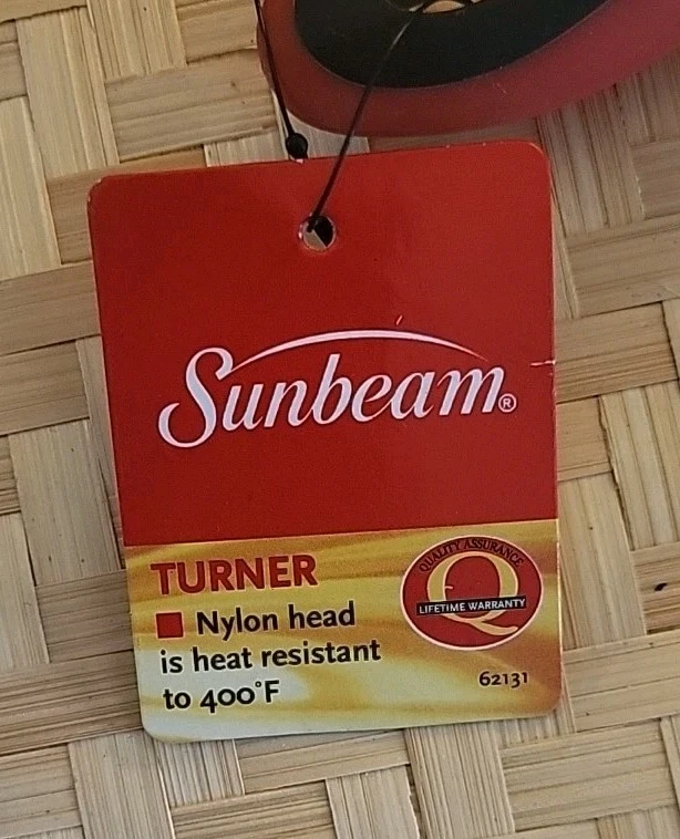 Espátula de nailon Sunbeam resistente al calor hasta 400° negra nueva con etiquetas Foto 2 de 2