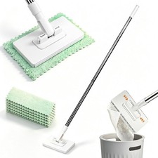K&uuml;chenmop mit 4 wiederverwendbaren Nachf&uuml;llpackungen, kein Waschen erforderlich, Einheitsgr&ouml;&szlig;e, gr&uuml;n