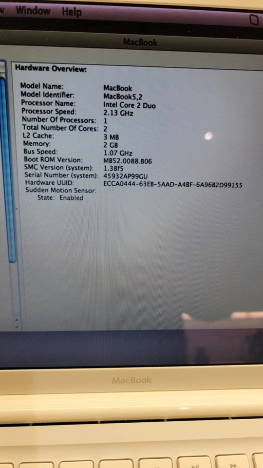 Apple Macbook Pro 13" Early 2008 A1181 Intel Core 2 Duo 2.4ghz 2gb Ram Working  - Image 4 of 4