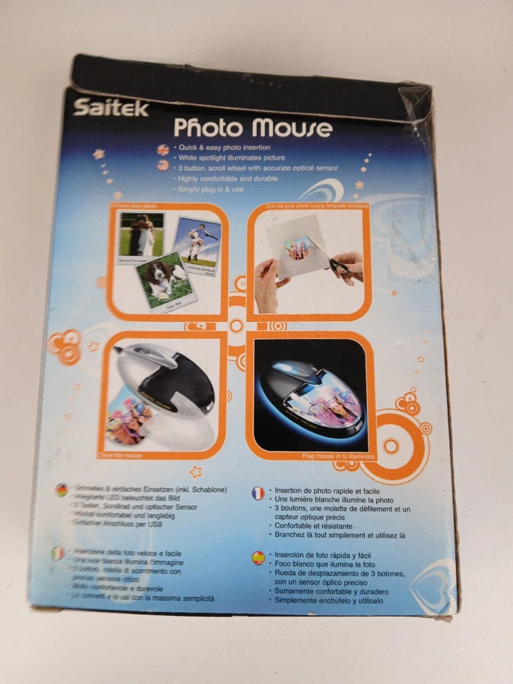 Translucent Blue Computer Photo Mouse Frutiger Aero Lightup *Win Xp Win Vista - Image 2 of 4