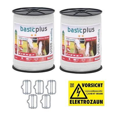 400m 20mm Weidezaunband Weidezaun Band Breitband Niro
