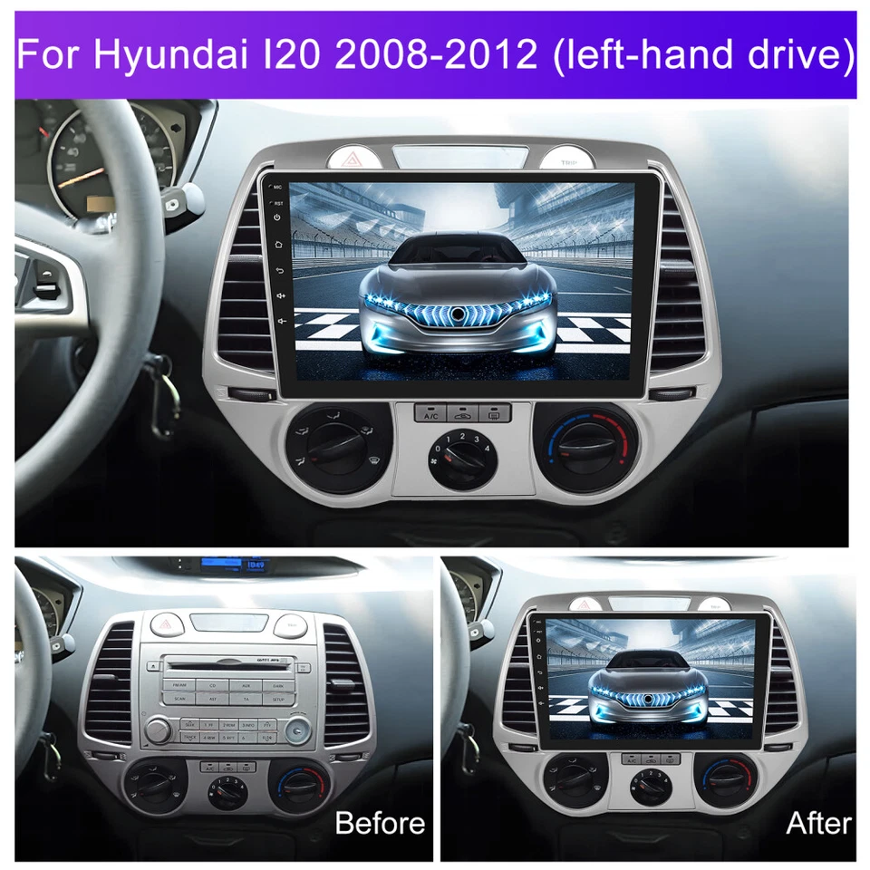 2+64G Carplay Für Hyundai i20 PB 2012-2014 9" Android 15 Autoradio GPS Navi RDS - Bild 3 von 4