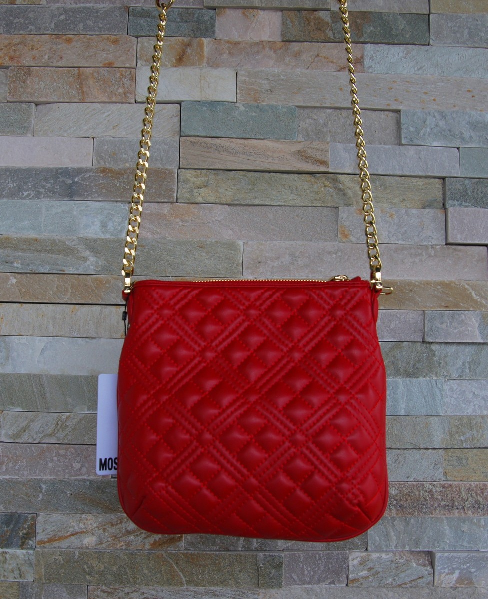 Quilted LOVE MOSCHINO Bag Shoulder Bag Red | eBay